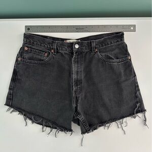 Vintage Levi's Relaxed Fit 550 Shorts — Black, Size 34